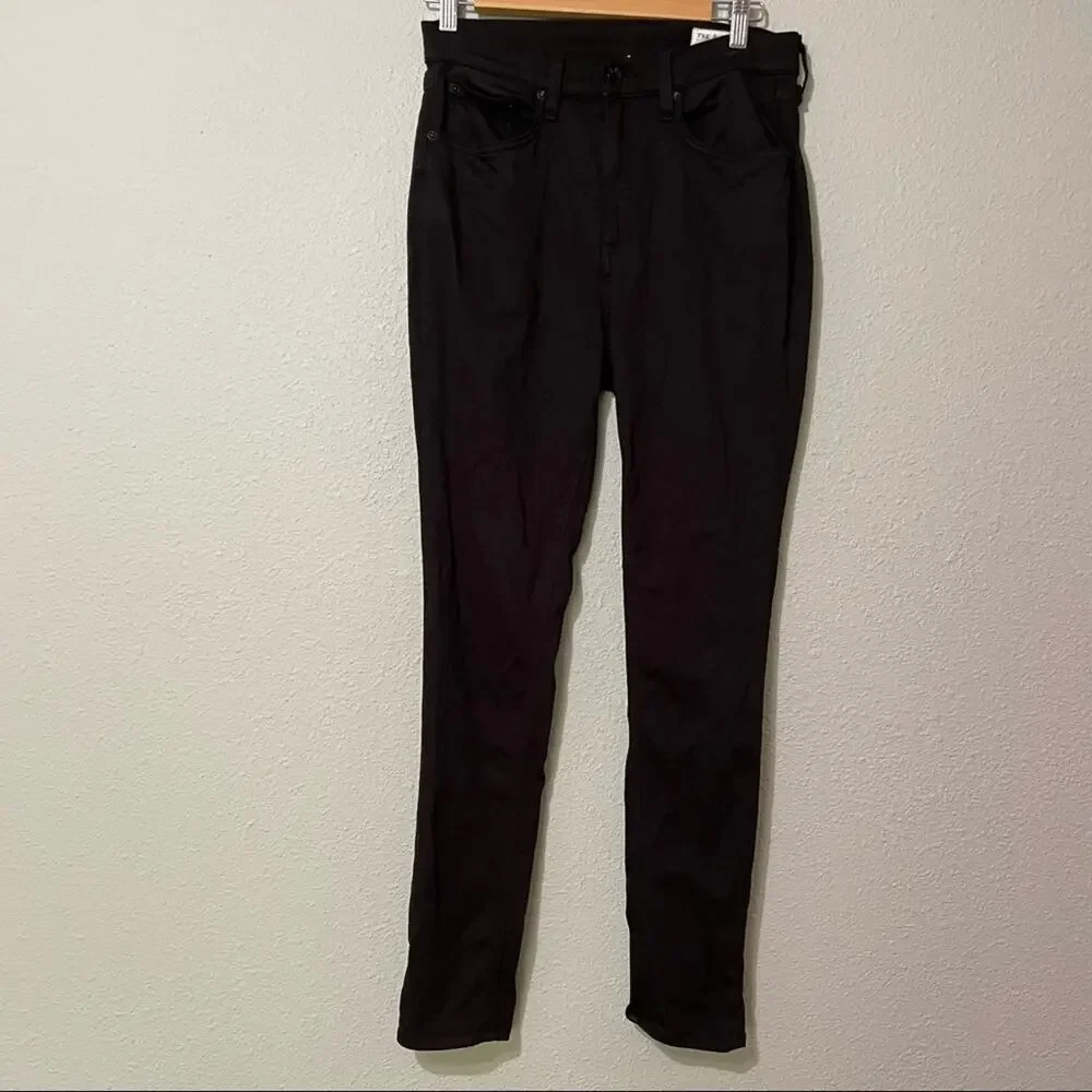 Rag & Bone Black High Rise Ankle Skinny Jeans Womens 28 Denim Stretch Casual